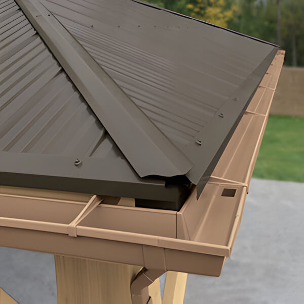 Yardistry Rain Gutter Kit for 12 x 20 Meridian Gazebo