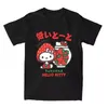 Frau Hello Kitty T-Shirts Erdbeere T-Shirts Hippie Strand T-Shirts Retro beliebte Ärmelhemden Herrenhemden Kinder T-Shirt