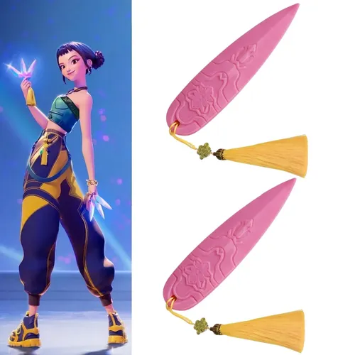 Zoey Kpop chasseurs de démons Cosplay fléchettes Boomerang armes accessoires de jeu de rôle pour fille groupe idole Halloween carnaval accessoires de déguisement