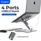 Orico 4 port usb 3,0 faltbarer Laptopst änder Aluminium Notebook Riser Desktop Laptop Kühl ständer für MacBook Dell