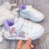 Baby Mädchen Weiße Schuhe Kinder Casual Turnschuhe Cartoon Weiche Atmungsaktive Mode Kinder Weiße PU Leder Schuhe Größe 26-37