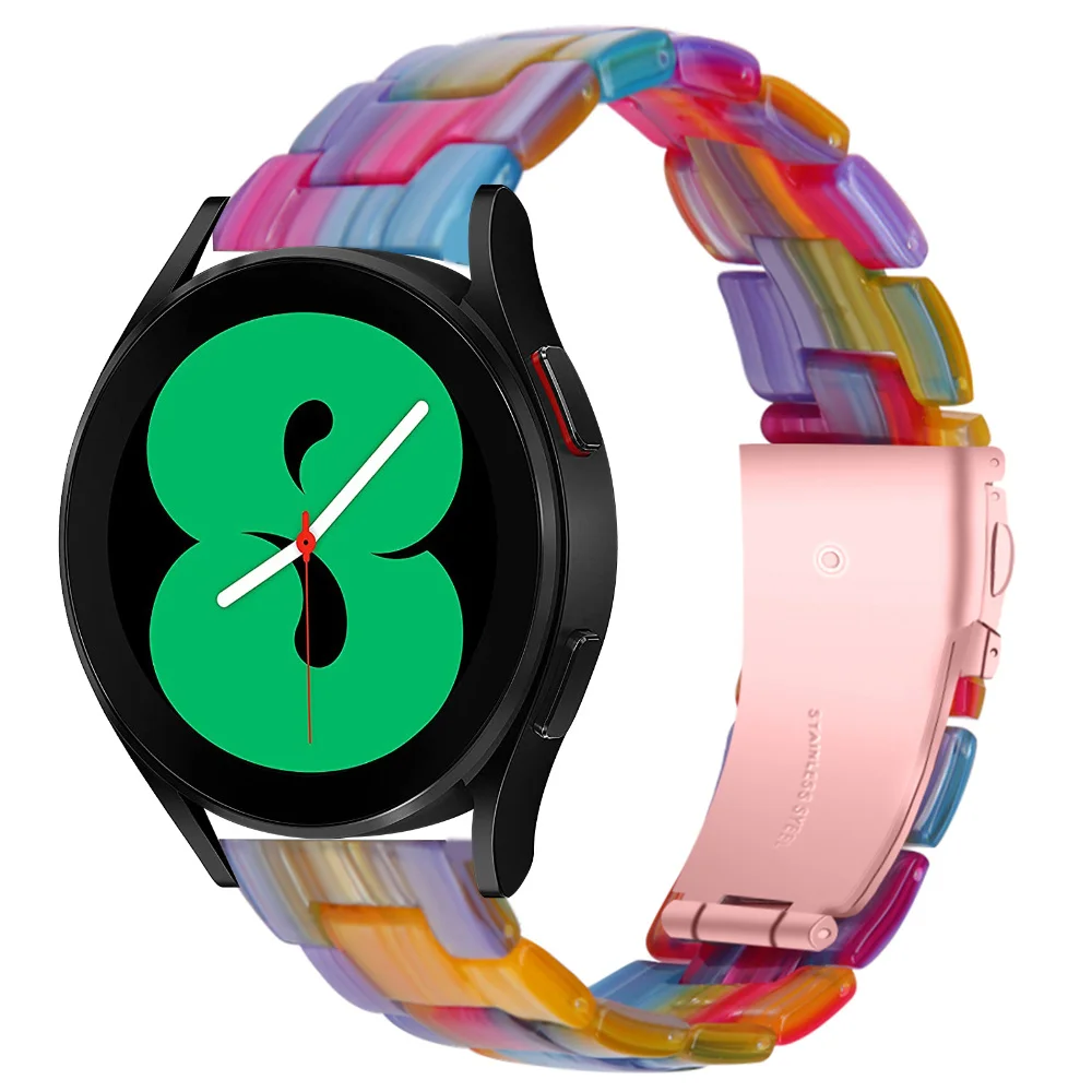 20 mm Harzbandschlaufe für Samsung Galaxy Active 2 40 44 mm Drei-Perlen-Umweltfreundliches Harzarmband für Samsung-Uhr in 20 mm Breite Image