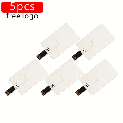 JASTER 5 teile/los karte kunststoff USB 2,0 Flash Drive Usb-Stick 128GB 64gb 32gb 16gb 8gb 4GB Memory Stick für Geschenk (freies LOGO) Image
