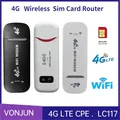 4G Wireless LTE WiFi Router 4G SIM Card portatile 150Mbps USB Modem Pocket Hotspot Dongle banda larga Mobile per Home Office WiFi