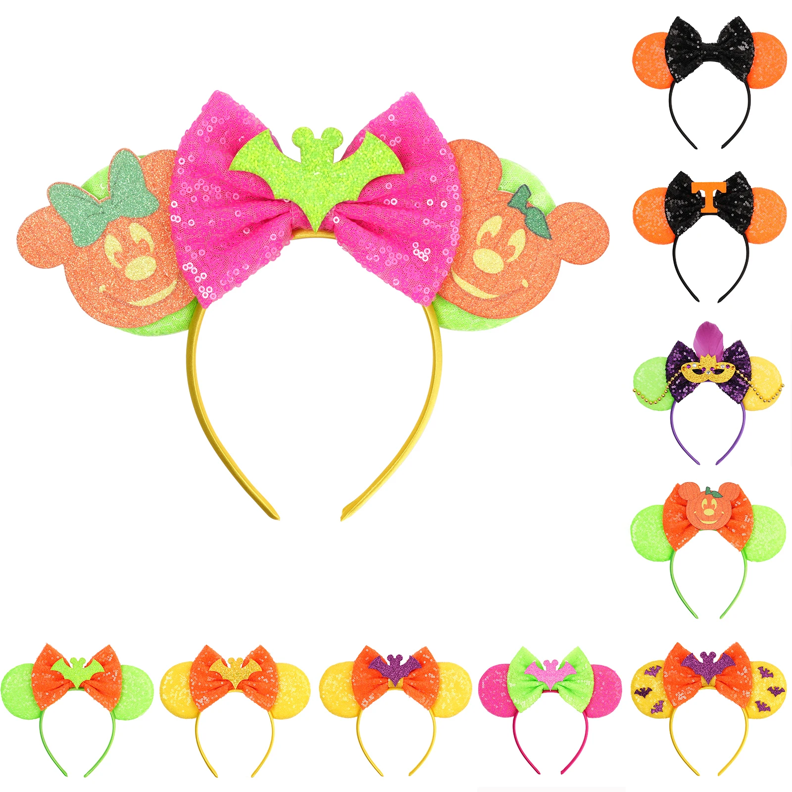 2025 Disney Halloween Stirnband Cartoon Fledermaus Geist Mickey Muster Urlaub Thema Party Zubehör Perfektes Geschenk für Freunde Haarband Image