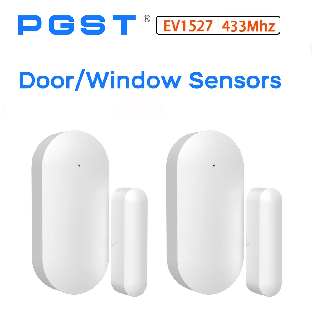 Drahtloser Tür- und Fenster-Magnetsensor EV1527, Kodierungsmodus, RF 433 MHz, geeignet für Heimsicherheitsalarmsystem, Einbruchalarm Image