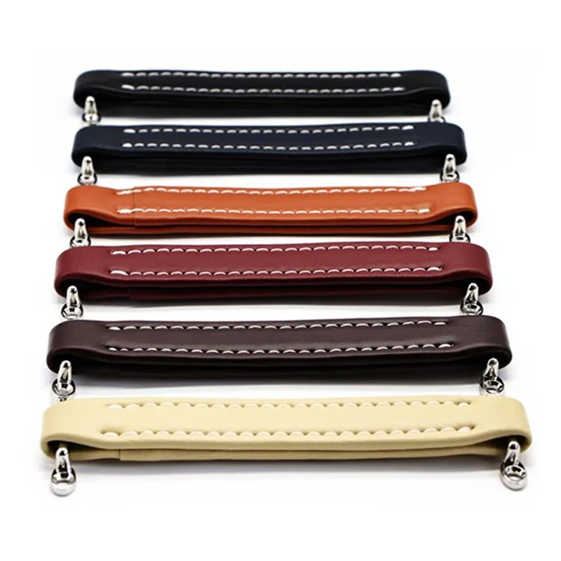 Ledergriff – Vintage-Stil, weiches Leder, Gitarrenverstärker, Lautsprechergriff, Schrank, Schublade, Knöpfe, Getriebe, Hardware-Teile, Zubehör Image