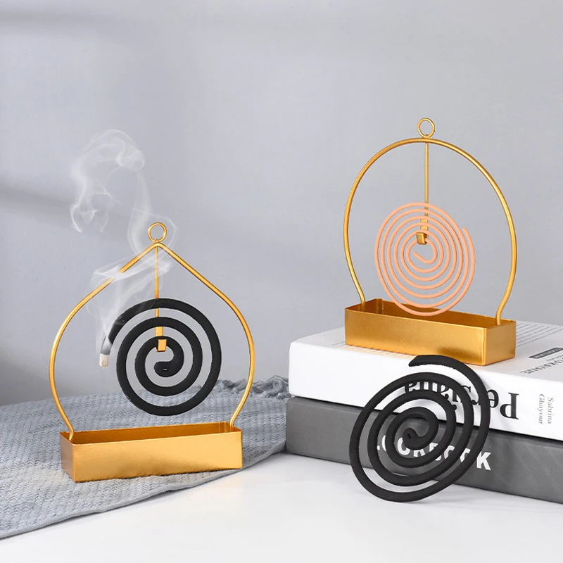 1Pc Metall Weihrauch Halter Spule Weihrauch Brenner Rahmen Moskito Spule Halter Abweisend Weihrauch Rack Für Haushalt Schlafzimmer Terrasse Image