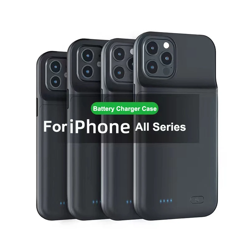 6800/7000 mAh Akku-Ladegerät-Hülle für iPhone 16 15 14 13 12 11 Pro Max Mini X XS XR 6 7 8 Plus SE2 Power Bank Ladegerät Hülle Image
