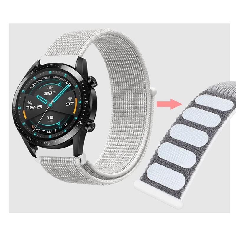 20mm/22mm Nylon-Schlaufenarmband für Amazfit Bip 6-5-3/u/S/pro Sportarmband Correa Amazfit GTS 4/3/2/2e/4 Mini/GTR 4/3/3 Pro/2e Band Image