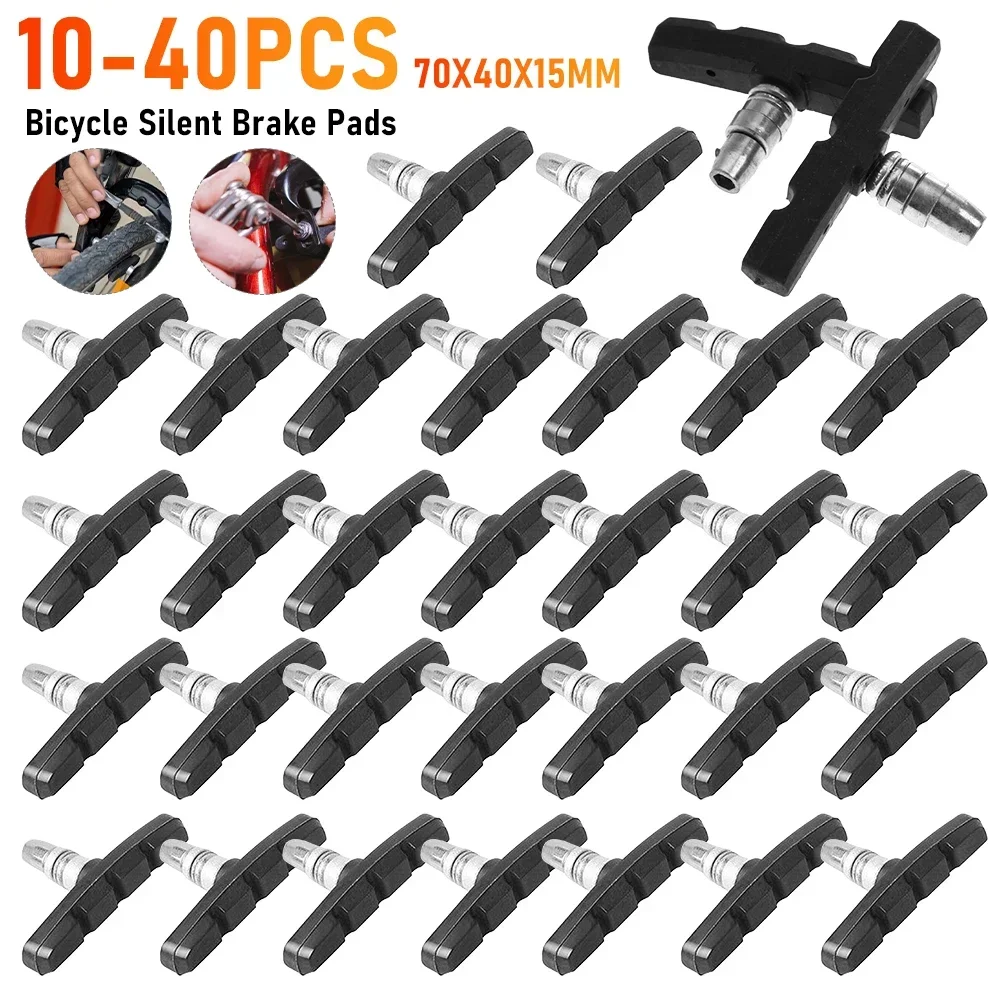 1pc Mountainbike Brems Blöcke Gummi Metall Fahrrad V-bremse Schuhe Pads Straße Reiten Radfahren Zubehör 7x4x1,5 cm