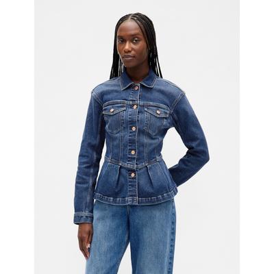 Gap Blue Peplum Denim Jacket