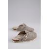 Clog ANISTON SHOES, Damen, Gr. 36, silber (taupe, silberfarben), Filz, meliert, Glitzermuster, klassisch, Schuhe, Clog, Hausschuh, Homeslipper, verstellbare Schnalle - NEUE KOLLEKTION