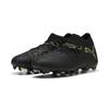 Fußballschuh PUMA "FUTURE 8 MATCH FG/AG Fußballschuhe Erwachsene", Gr. 47, schwarz fizzy light grün terrain gelb, Obermaterial: Textil, Synthetik; Futter: Textil, Synthetik; Innensohle: Textil; Laufsohle: Synthetik, Schuhe