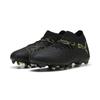 Fußballschuh PUMA "FUTURE 8 MATCH FG/AG Fußballschuhe Erwachsene", Gr. 44, schwarz fizzy light grün terrain gelb, Obermaterial: Textil, Synthetik; Futter: Textil, Synthetik; Innensohle: Textil; Laufsohle: Synthetik, Schuhe