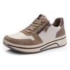 Sneaker ARA "SAPPORO", Damen, Gr. 7,5 (41), beige (creme, beige), Glattleder, Veloursleder, sportlich, Schuhe, Freizeitschuh, Halbschuh, Schnürschuh in Komfortweite H = sehr weit