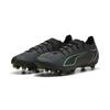 Fußballschuh PUMA "ULTRA 6 PRO FG/AG Fußballschuhe Erwachsene", Gr. 43, schwarz fizzy light grün terrain gelb, Obermaterial: Textil, Synthetik; Futter: Textil, Synthetik; Innensohle: Textil; Laufsohle: Synthetik, Schuhe