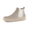Chelseaboots GABOR, Damen, Gr. 43, beige (hellbeige), Veloursleder, unifarben, sportlich, Schuhe, Plateau, Stiefelette, Schlupfschuh mit dezenten Kontrastnähten