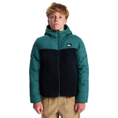 Funktionsjacke QUIKSILVER "Scaly Reversible", Kinder, Gr. 12, grün (trekking grün), 100% Polyester, Jacken