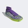 Fußballschuh ADIDAS PERFORMANCE "F50 LEAGUE MITTELHARTE/HART- UND ASCHENPLÄTZE E", Gr. 44, lila rush, cloud weiß, lucid lemon, Synthetik, Textil, sportlich, Schuhe, geeignet für Rasen- und Kunstrasenplätze