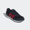 Sneaker ADIDAS SPORTSWEAR "RUN 60S 4.0", Gr. 47, core schwarz, pure ruby, grau three, Textil, Leder, sportlich, Schuhe