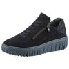 Plateausneaker WALDLÄUFER "H-LIVIA", Damen, Gr. 6 (39), blau (nachtblau), Veloursleder, Nappaleder, unifarben, sportlich, Schuhe, Schnürschuh, Halbschuh, Komfortschuh mit herausnehmbarem Lederfußbett