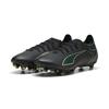 Fußballschuh PUMA "ULTRA 6 MATCH FG/AG Fußballschuhe Erwachsene", Gr. 48, schwarz fizzy light grün terrain gelb, Obermaterial: Synthetik, Textil; Futter: Synthetik, Textil; Innensohle: Textil; Laufsohle: Synthetik, Schuhe