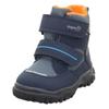 Winterboots SUPERFIT "HUSKY1 WMS: mittel", Kinder, Gr. 27, blau (blau, orange), Textil, casual, Schuhe, Snowboots mit wasserdichtem GORE TEX, Größenschablone zum Download