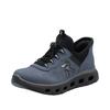Slip-On Sneaker RIEKER SPORT "Ready2GO", Damen, Gr. 39, blau (blau, schwarz), Lederimitat, Textil, sportlich, Schuhe, Schlupfschuh, Halbschuh, Freizeitsneaker mit Schnellverschluss