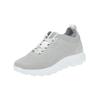 Sneaker GEOX "Geox Sneaker Leder/Textil", Damen, Gr. 38, grau (hellgrau), Leder, Textil, casual, Schuhe