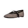 Riemchenballerina STEVE MADDEN "STEVE MADDEN Ballerinas Lederimitat/Mesh", Damen, Gr. 37, schwarz, Lederimitat, Textil, casual, Schuhe