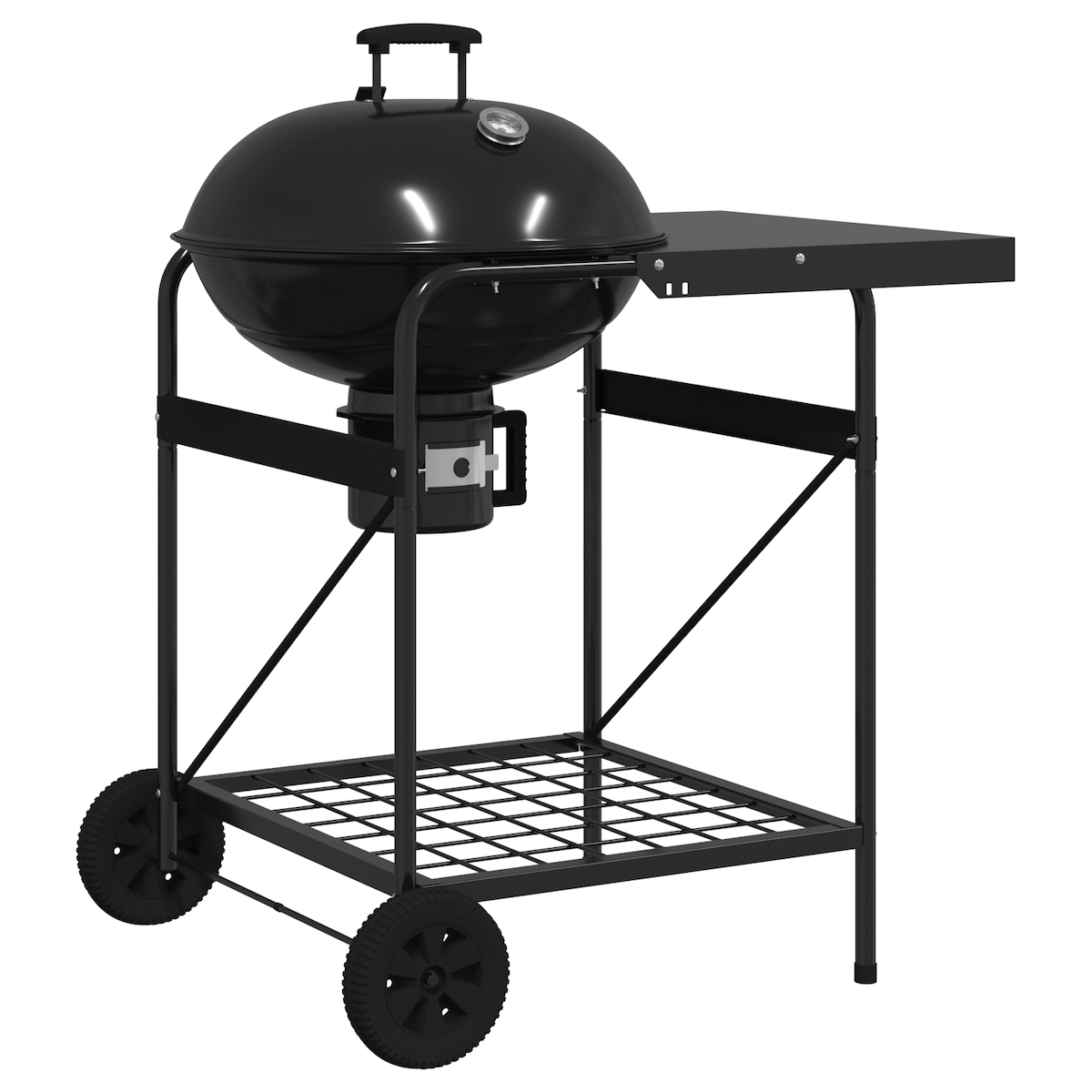 vidaXL Grillwagen mit Haube Schwarz 96x72x113 cm Metall Image