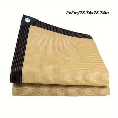 Breathable UV-Resistant Sun Shade Net for Outdoor Camping - All-Season Non-Waterproof PE Material with Hook and Loop Closure