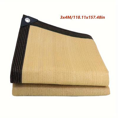 Breathable UV-Resistant Sun Shade Net for Outdoor Camping - All-Season Non-Waterproof PE Material with Hook and Loop Closure