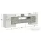 Meuble TV élégant, lowboard. blanc brillant, Longueur : 145 cm/200 cm, éclairage LED, meubles de salon. surface en verre élégante.