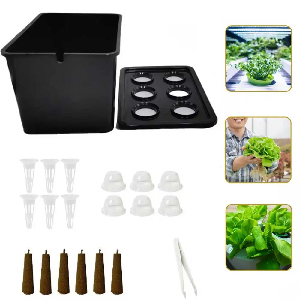 1 36-teiliges Hydrokultur-Setzling-Starter-Set, erdloses Gemüse- und Kräuterwachstumssystem für den Innenbereich, perfekt für die Balkongartenarbeit Image