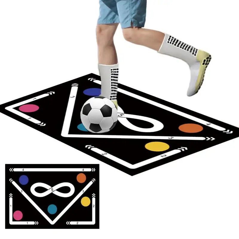 60 x 90 cm Fußball-Trainingsmatte, rutschfeste Fußball-Trainingsmatte, Fußball-Trainingsunterlage, Trainingssystem, Trainingsdecke Image