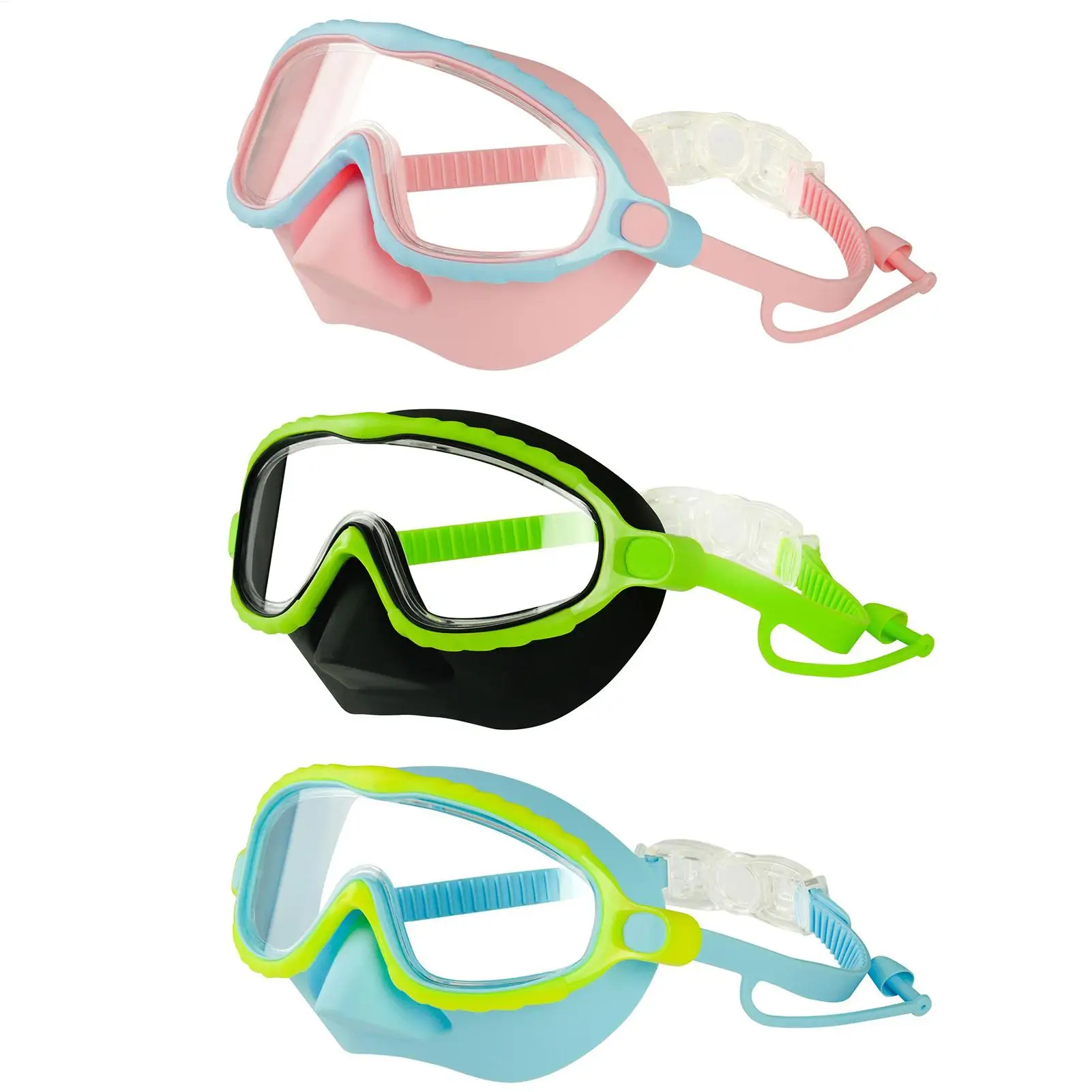 Antibeschlagbrille Reinigung mit Nasenschutz Schwimmbrille Kind No-Leak Wasserbeständiges Tauchfernglas Schwimmzubehör Image