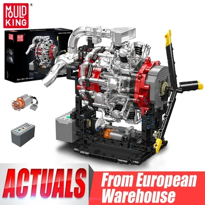 Mould King 10211, technisches Automotor, Spielzeug, der motorisierte Radial-Luftfahrtmotor, Baustein, Ziegel, Kinder, Weihnachtsgeschenk Image