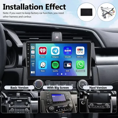 Car Stereo 2016-2021 For Honda Civic Radio For Apple Carplay Android Auto 9" Android13 Car Screen with WIFI/Backup Camera