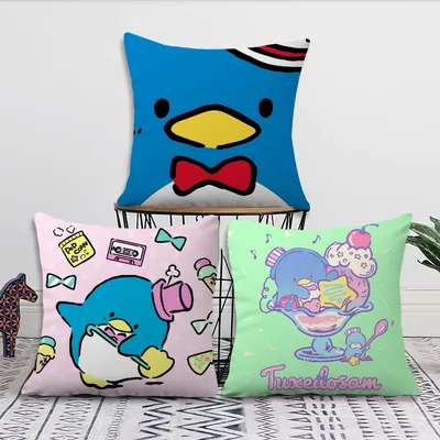 Kawaii lustiger T-Smoking Sam Kissenbezug, bequemer weicher Kissenbezug für Sofa, Wohnzimmer, Heimbüro, Dekoration, Schutzhüllen Image