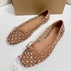 Luxus Kristall Frauen Schuhe Ballerinas Mesh Licht Damen Schuhe Frau Zu Fuß Außerhalb Marke 2025, Herbst Schuhe für Frauen