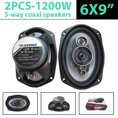 2PCS 6X9 ZOLL 2400W 5-Wege-HiFi-Koaxiallautsprecher Full Range Car 1200W Lautsprecher ist perfekt für die Nachrüstung von Fahrzeugen Image