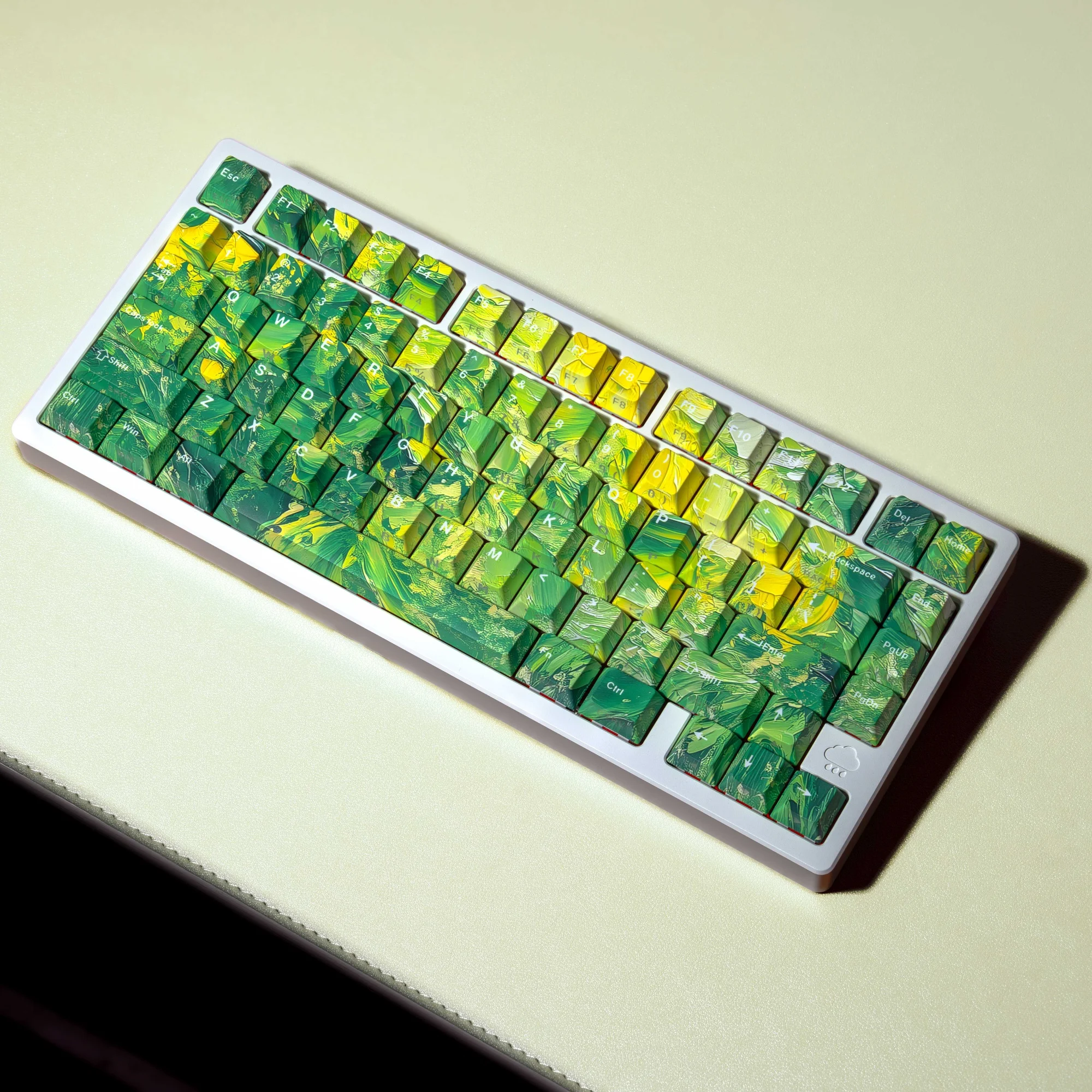 PBT-Tastenkappen Dye Sub Double Shot Cherry Keycap Benutzerdefinierte koreanische Spanisch Französisch Deutsch für mechanische Tastatur Rainy75 Wooting Hi98 Image
