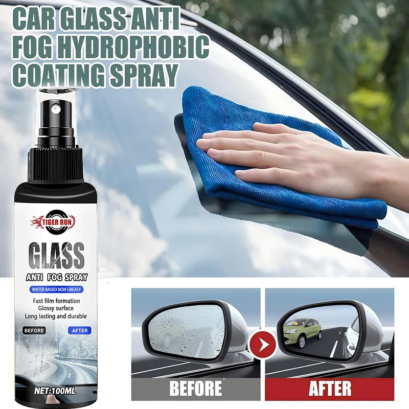 Universelles Regenschutz- und Antibeschlag-Reinigungsbeschichtungsmittel für Kfz-Gläser, Windschutzscheibenreiniger und Vorbeugungsspray für Regennebel Image