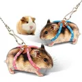 Guinzaglio per animali di piccola taglia Set morbido regolabile uccello Topo criceto furetto cinturino in pelle di maiale guinzaglio resistente ai morsi accessori per porcellini d'India
