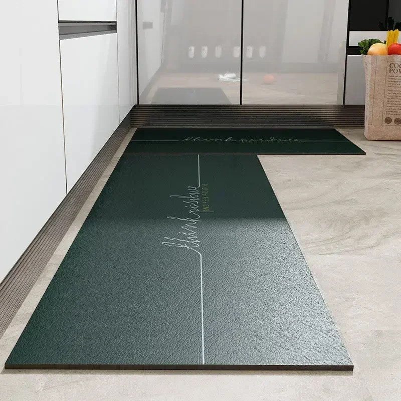 Kitchen Pvc Waterproof Vinyl Carpet Leather Floor Mat Home Decoration Non-slip Area Rug Oil-proof Foot Mats 주방매트 Tappeto Cucina