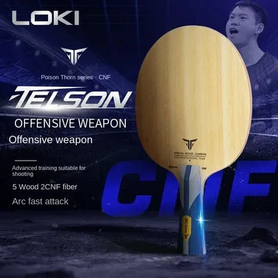 LOKI TELSON CNF Carbon Fiber Tischtennis Klinge 7-lagige Professionelle Ping Pong Boden Platte Arc Schnelle Angriff Tischtennis Schläger Image