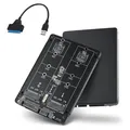 Scheda adattatore doppia porta NGFF da stato solido a porta seriale SATA Scheda di espansione da 2 * M.2 a SATA 3.0 a cavo esterno USB
