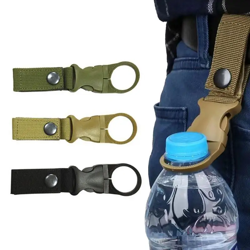 Outdoor Wasserflasche Schnalle Haken Gurtband Schnalle Haken Klettern Karabiner Gürtel Rucksack Aufhänger Camp Wasserflasche Halter Clips Halter Image